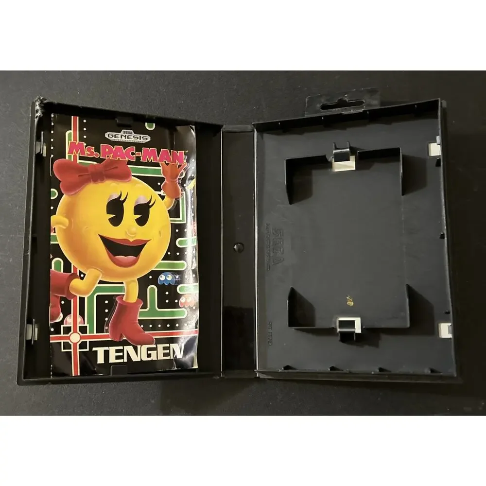 Ms. Pac-Man (Sega Genesis, 1991) Original Game Case & Manual ONLY